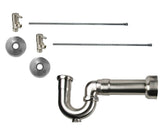 Lavatory Supply Kit - Contemporary Lever Handle with 1/4 Turn Ceramic Disc Cartridge Valve (MT5003L-NL) - Angle, Massachusetts P-Trap